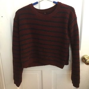 Striped, slightly cropped sweater